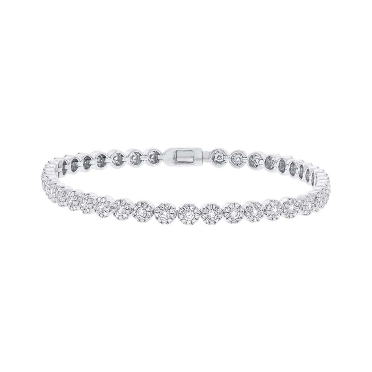 2.21ct 14k White Gold Diamond Lady's Bracelet