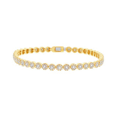 2.21ct 14k Yellow Gold Diamond Lady's Bracelet