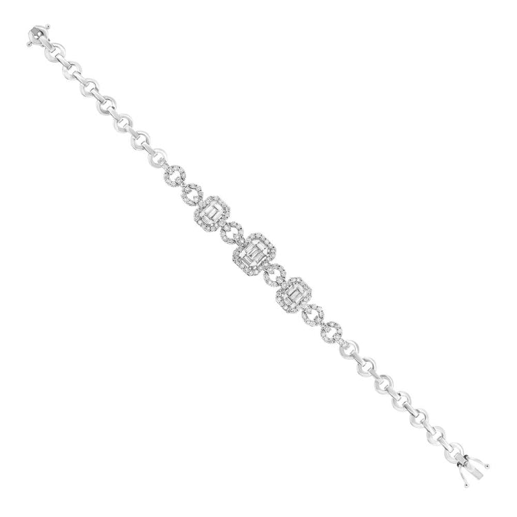 2.45ct 18k White Gold Diamond Bracelet