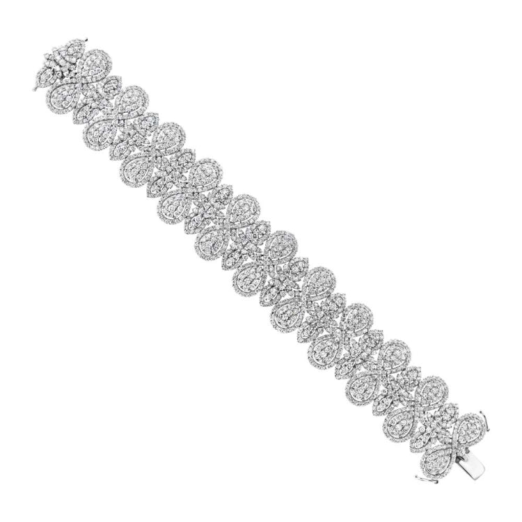 22.41ct 18k White Gold Diamond Bracelet