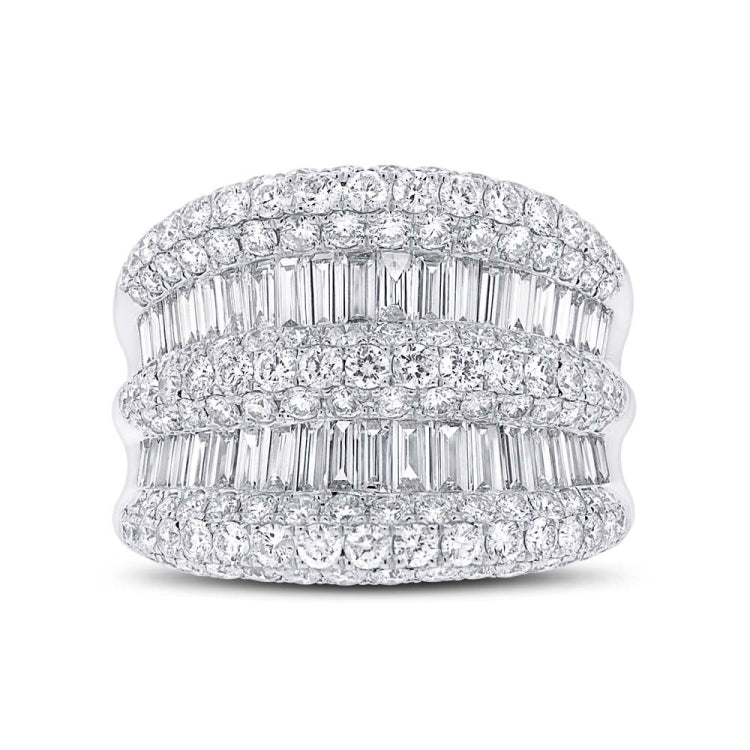 3.33ct 18k White Gold Diamond Baguette Lady's Ring