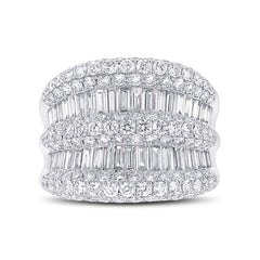 3.33ct 18k White Gold Diamond Baguette Lady's Ring