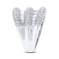 3.33ct 18k White Gold Diamond Baguette Lady's Ring