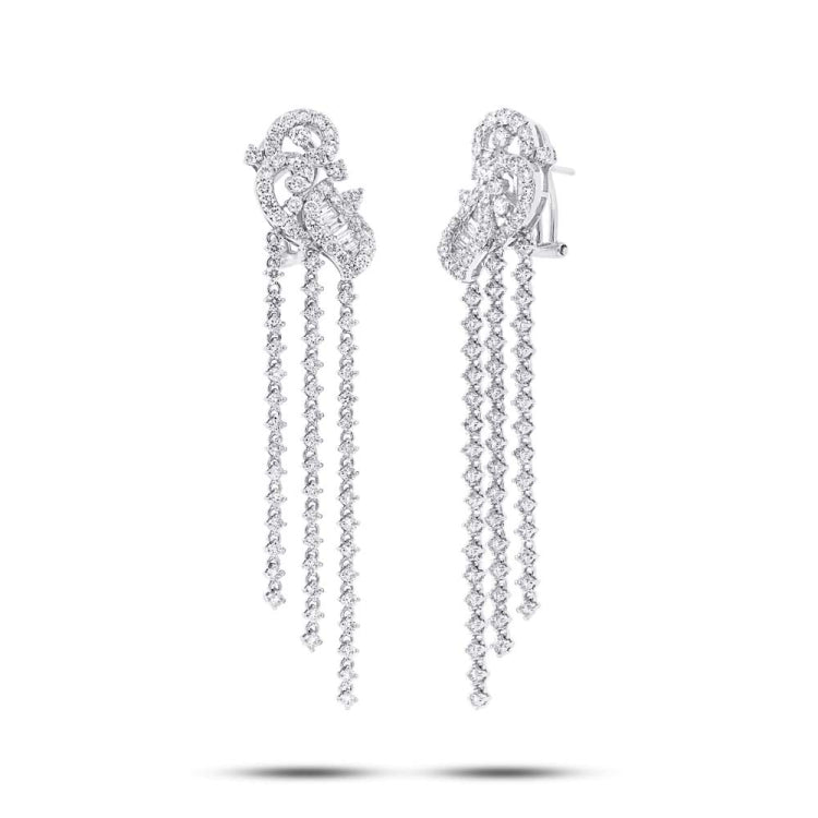 4.78ct 18k White Gold Diamond Chandelier Earring