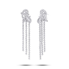 4.78ct 18k White Gold Diamond Chandelier Earring