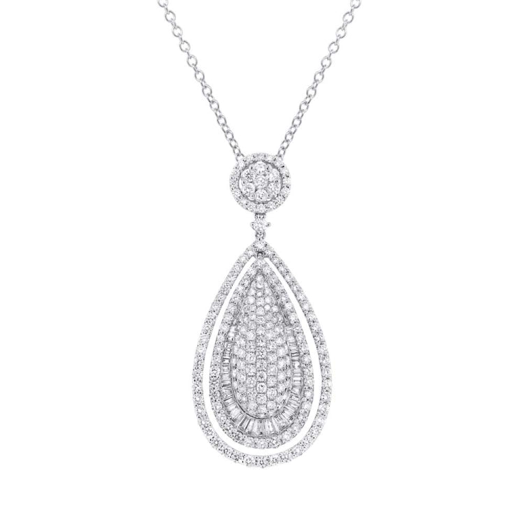4.63ct 18k White Gold Diamond Pendant