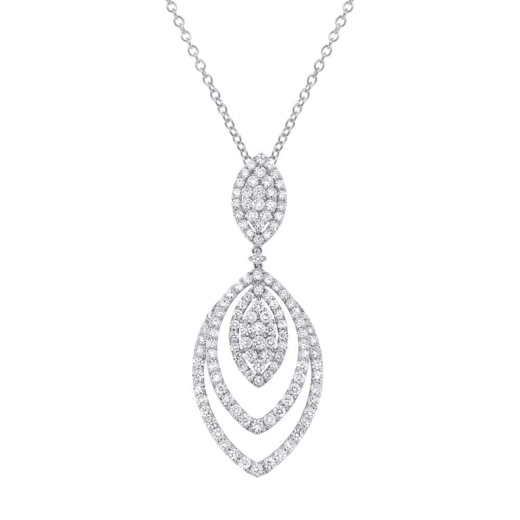 3.90ct 18k White Gold Diamond Pendant