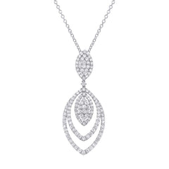 3.90ct 18k White Gold Diamond Pendant