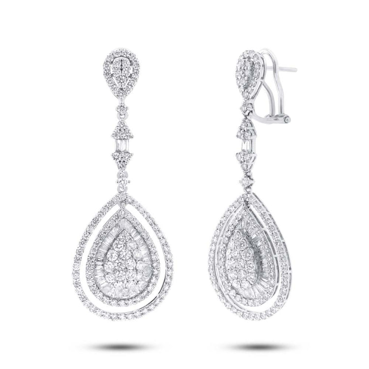5.48ct 18k White Gold Diamond Earring