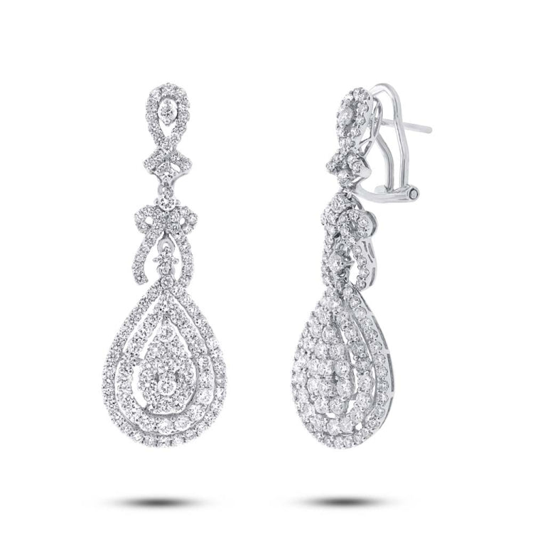 3.89ct 18k White Gold Diamond Earring