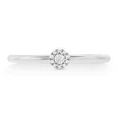 0.07ct 14k White Gold Diamond Lady's Ring