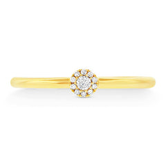 0.07ct 14k Yellow Gold Diamond Lady's Ring