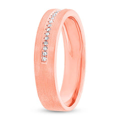 0.08ct 14k Rose Gold Diamond Lady's Band Size 5