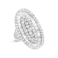 6.34ct 18k White Gold Diamond Lady's Ring