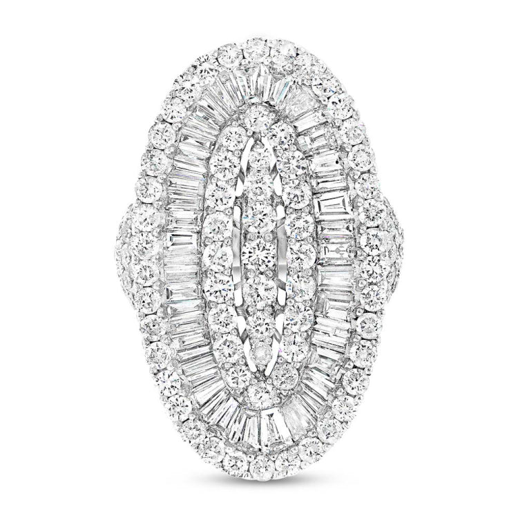 6.34ct 18k White Gold Diamond Lady's Ring