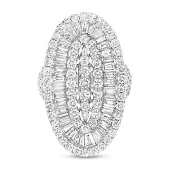 6.34ct 18k White Gold Diamond Lady's Ring