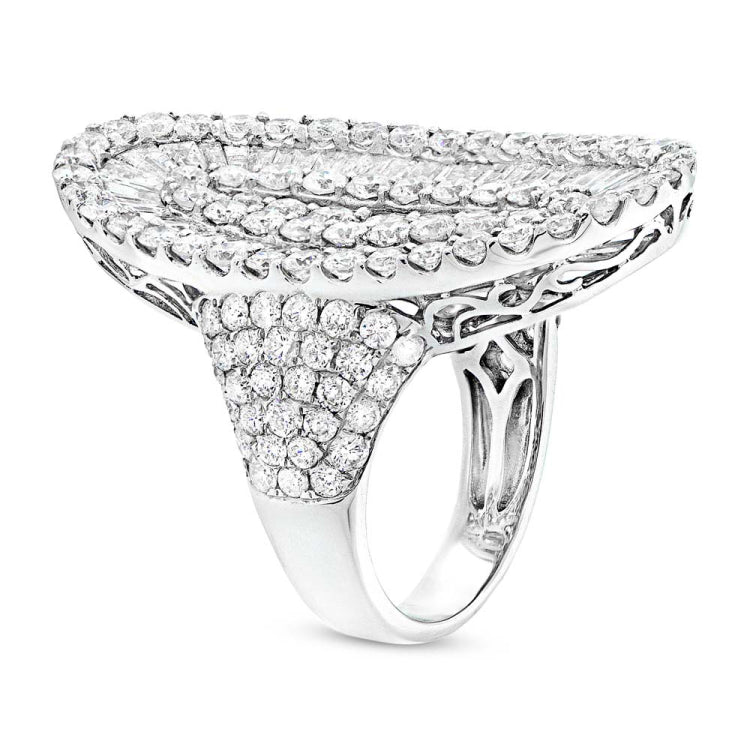 6.34ct 18k White Gold Diamond Lady's Ring