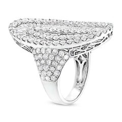 6.34ct 18k White Gold Diamond Lady's Ring