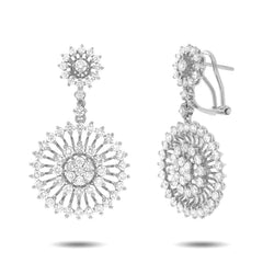 4.45ct 18k White Gold Diamond Earring