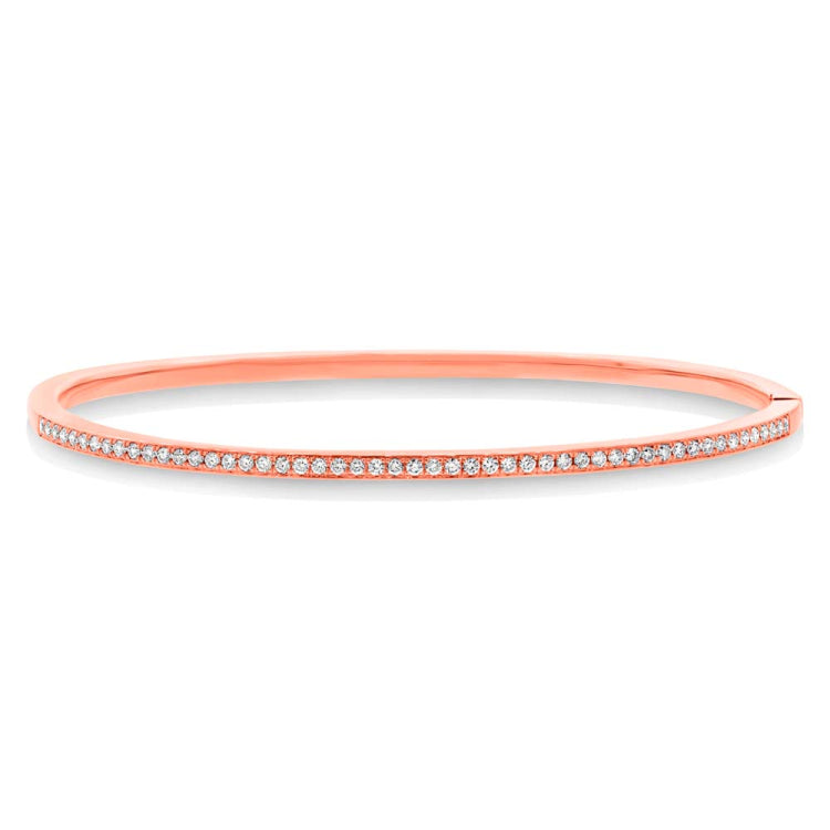 0.47ct 14k Rose Gold Diamond Bangle