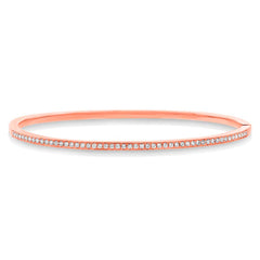 0.47ct 14k Rose Gold Diamond Bangle