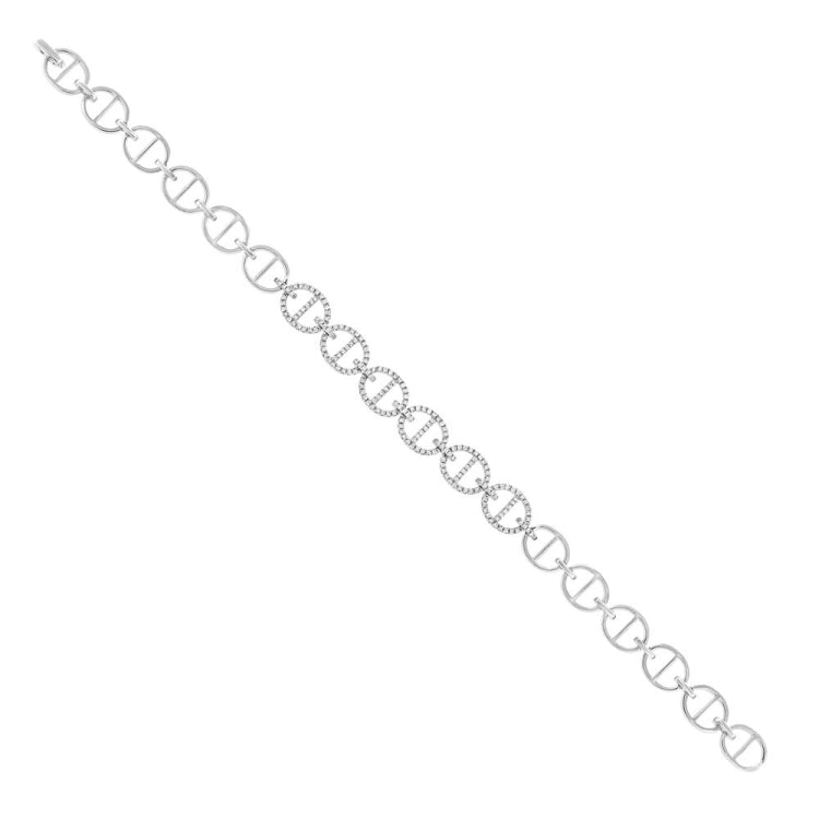 0.57ct 14k White Gold Diamond Lady's Bracelet
