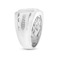 0.79ct 14k White Gold Diamond Men's Ring