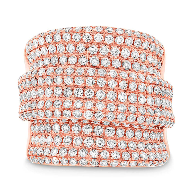 2.66ct 14k Rose Gold Diamond Lady's Ring