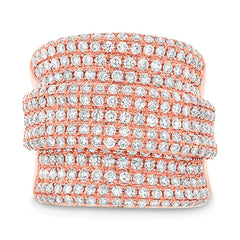 2.66ct 14k Rose Gold Diamond Lady's Ring