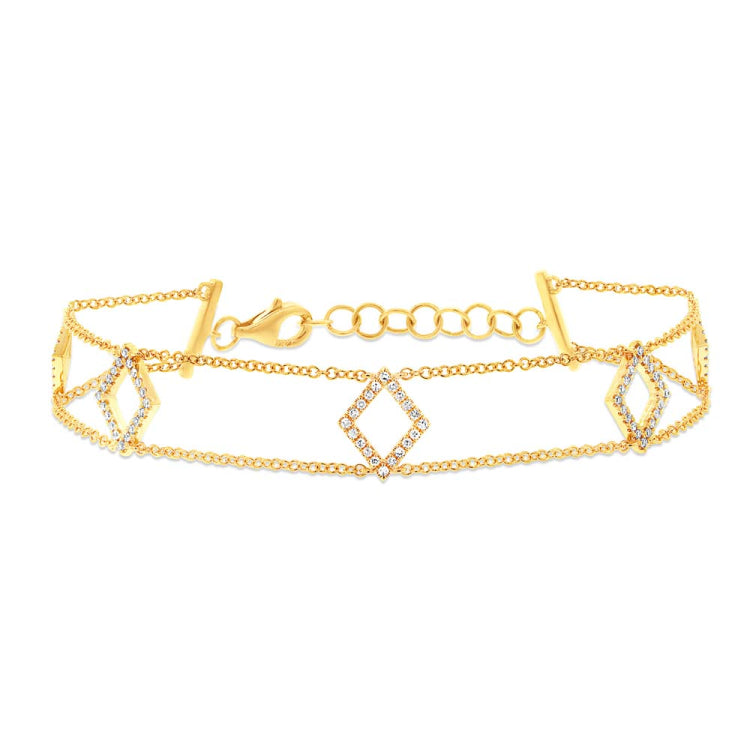 0.26ct 14k Yellow Gold Diamond Lady's Bracelet