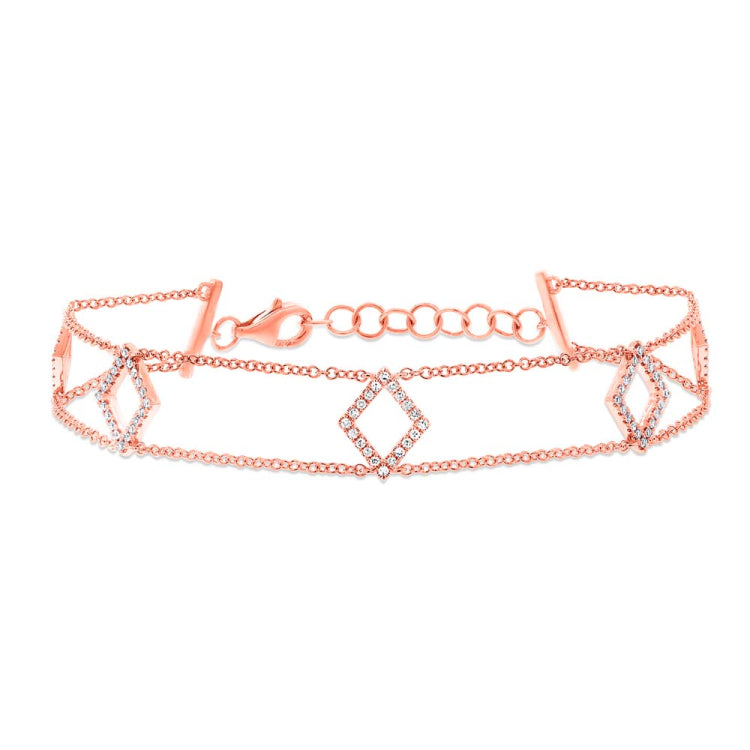 0.26ct 14k Rose Gold Diamond Lady's Bracelet