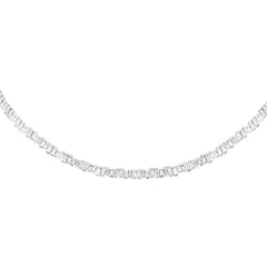 3.96ct 14k White Gold Diamond Baguette Choker Necklace