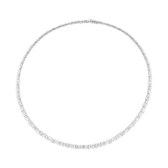 9.32ct 14k White Gold Diamond Baguette Choker Necklace