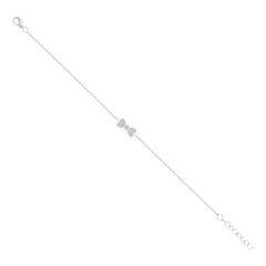 0.11ct 14k White Gold Diamond Bow Bracelet