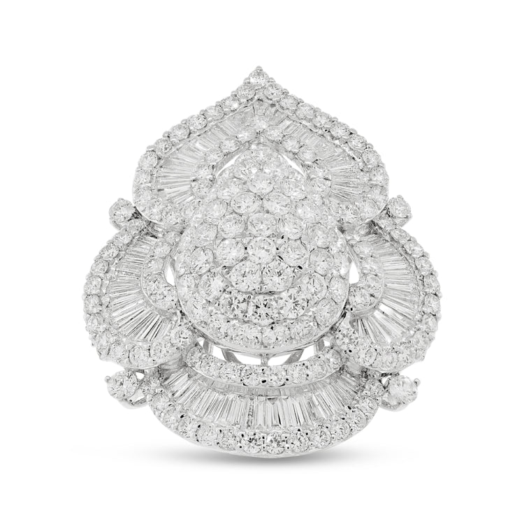 7.54ct 18k White Gold Diamond Lady's Ring