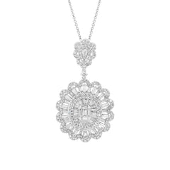4.77ct 18k White Gold Diamond Pendant