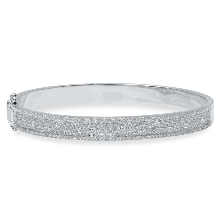 1.47ct 14k White Gold Diamond Bangle