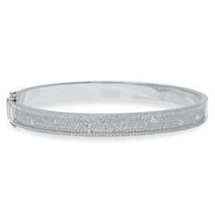 1.47ct 14k White Gold Diamond Bangle
