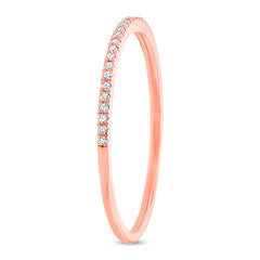 0.07ct 14k Rose Gold Diamond Lady's Band Size 2.5
