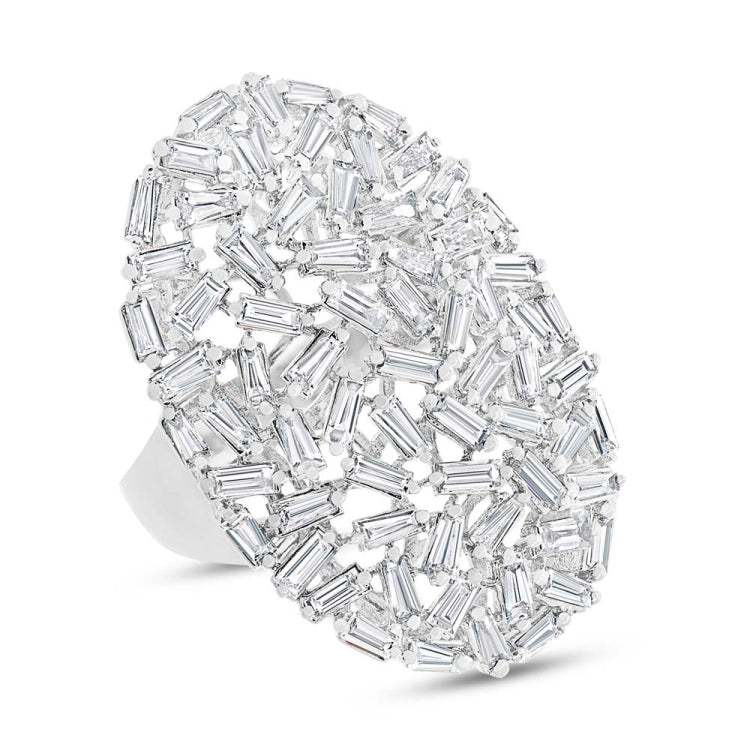 2.97ct 14k White Gold Diamond Baguette Lady's Ring