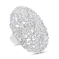 2.97ct 14k White Gold Diamond Baguette Lady's Ring