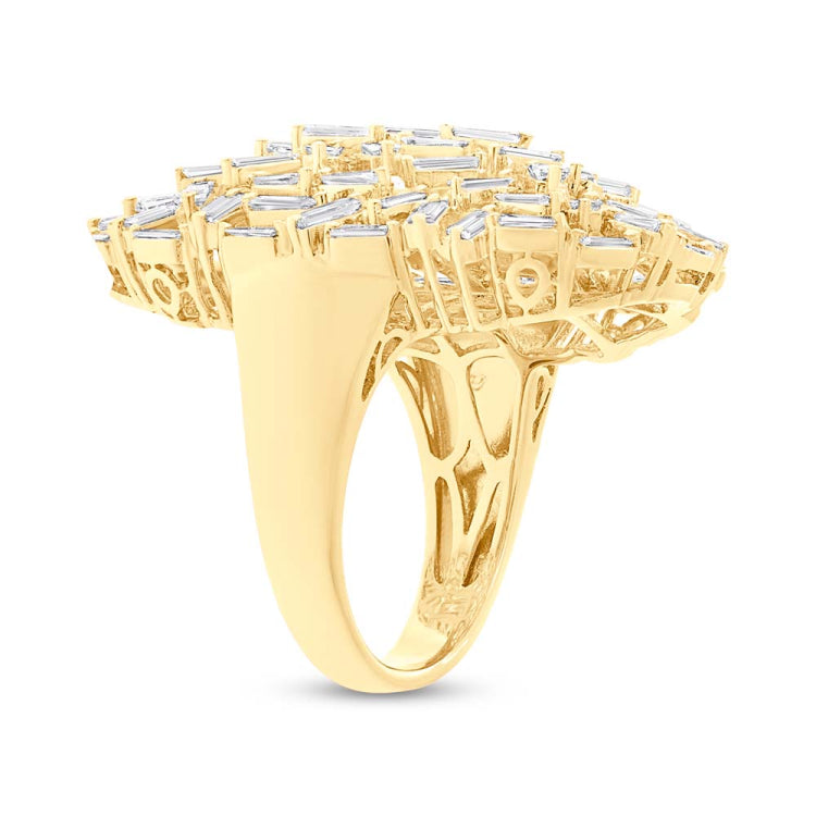 2.97ct 14k Yellow Gold Diamond Baguette Lady's Ring