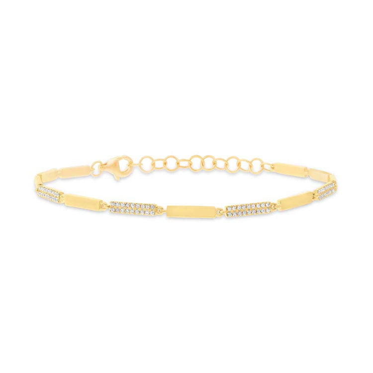 0.29ct14k Yellow Gold Diamond Bracelet