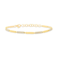 0.29ct14k Yellow Gold Diamond Bracelet