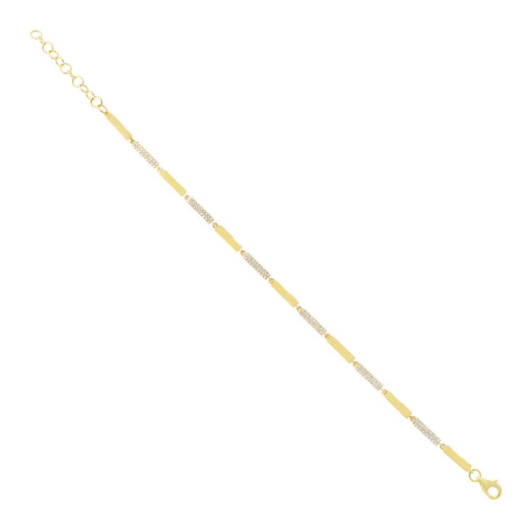 0.29ct14k Yellow Gold Diamond Bracelet