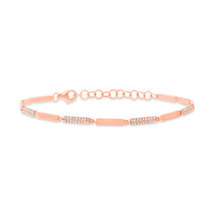 0.29ct 14k Rose Gold Diamond Bracelet