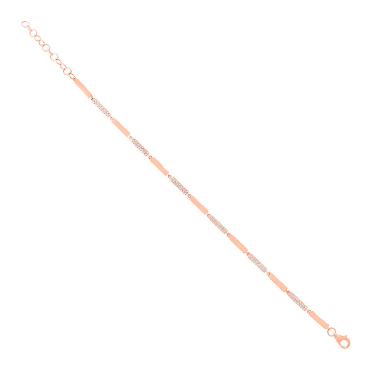 0.29ct 14k Rose Gold Diamond Bracelet