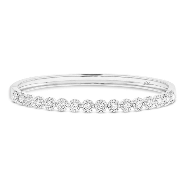 1.65ct 14k White Gold Diamond Bangle