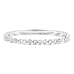 1.65ct 14k White Gold Diamond Bangle