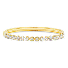 1.65ct 14k Yellow Gold Diamond Bangle